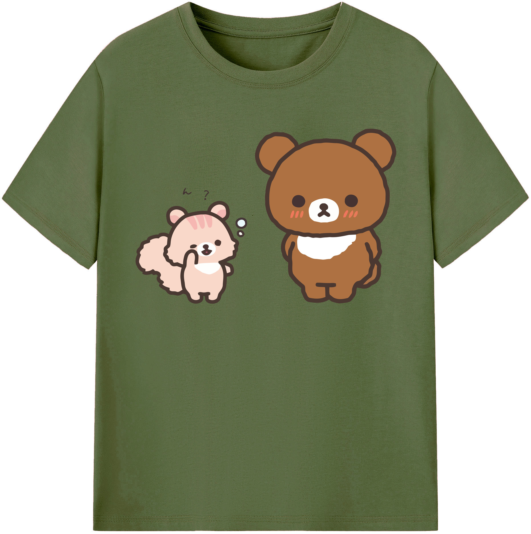 （画像用） リラックマ リラックマ キイロイトリ Rilakkuma Korilakkuma Kiiroitori 綿100％半袖Tシャツ（フロントプリント）